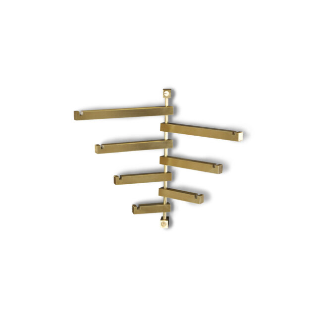 Brass Wall 7 - Hook Wall Mounted Coat Rack