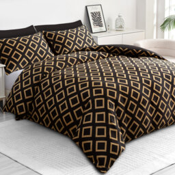 Premium Duvet Cover Set Double Brushed Satin Silk Reversible With Zipper Closure & Corner Ties