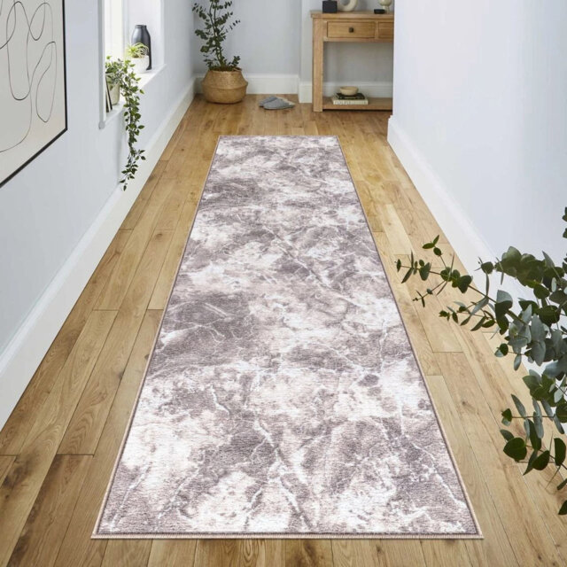 Luxury Beige Marble Area Rug – Non-Slip Washable Carpet, Large Living Room Rug, Hallway Runner & Bedroom Floor Mat