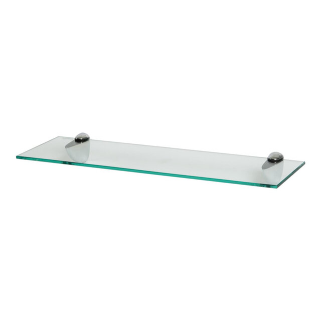 Harbour Housewares - Floating Glass Shelf with Silver Brackets