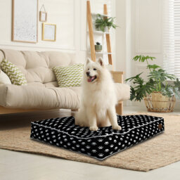 Dog Bed For Small - Medium - Large Dogs - Soft Pet Bed Mattress With Machine Washable Cover & PU Foam Pet Crate Bed - Dog Bed Mattress With Non-Slip B