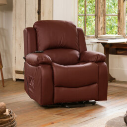 Seine-Maritime 92cm Wide Faux Leather Lift Assist Standard Recliner with Massager