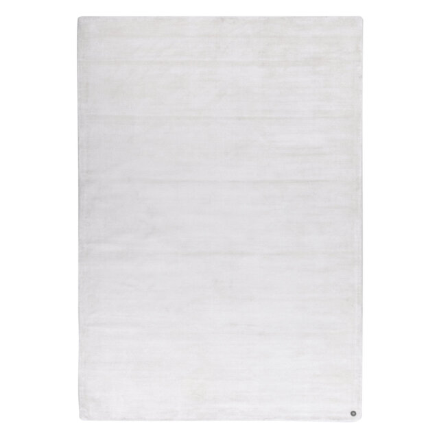 Shine Solid Colour Hand Woven Hand Loomed White Area Rug