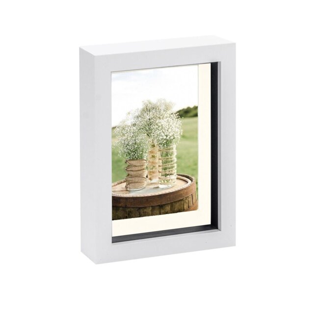 "Nicola Spring - 3D Box Photo Frame - 5 x 7"" with 4 x 6"" Mount"