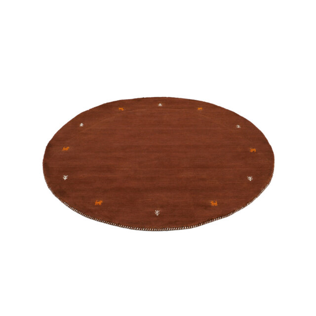 Handwoven Wool Gabbeh Uni Brown Rug