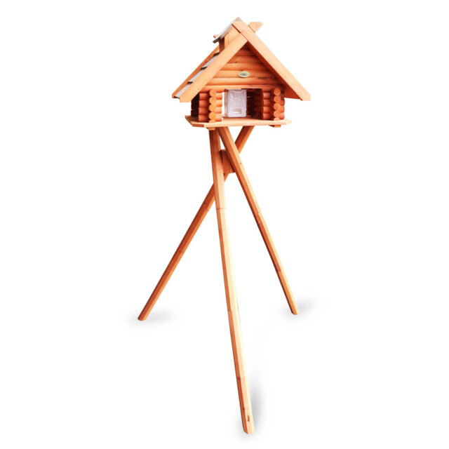 Wood Freestanding Decorative Bird Feeder