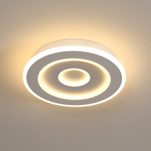 28Cm White Ultra Slim Round Acrylic LED Flush Mount Ceiling Light