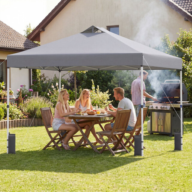 300 x 300 cm Pop up Canopy Tent 1 Person Easy Setup Gazebo Shelter