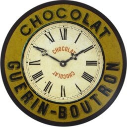 French Chocolate Design Wall Clock - 36cm
