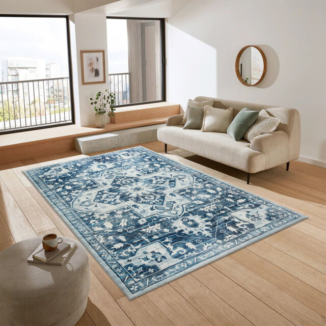 Contemporary Abstract Cashmere Rug – Cozy Plush Area Rug For Home Décor