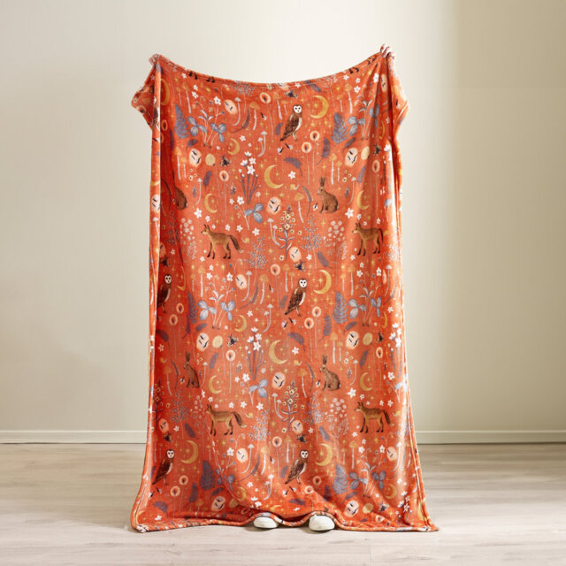 Enchanted Twilight Animals Cosy Fleece Blanket Throw
