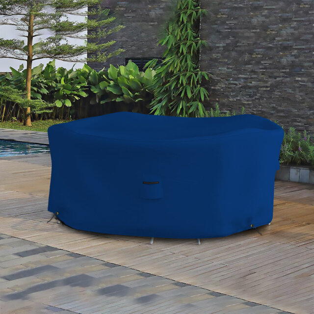 Heavy-Duty Multipurpose Waterproof Outdoor Round Table & Chair Set cover, Patio Dining Table Cover