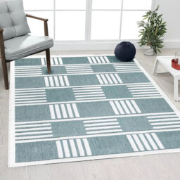 Chevron Machine Tufted Indoor / Outdoor Area Rug