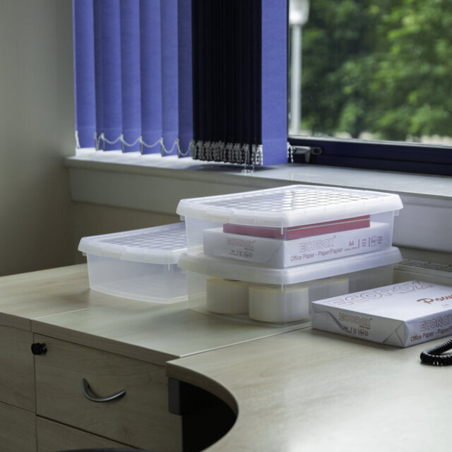 Wham Clip Rectangular Plastic Storage Boxes with Secure Clip Lock Lid Clear/Clear/Clear