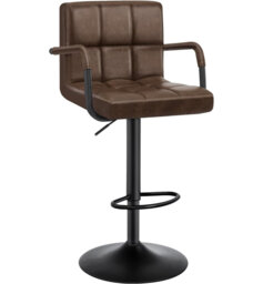 Merola Swivel Upholstered Adjustable Height Counter Stool