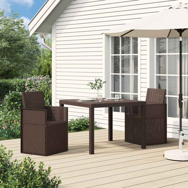 Garden Dining Chairs 2 pcs PP Modern Outdoor Seating Patio Furniture