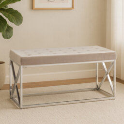 Anmol Velvet Upholstered Bench