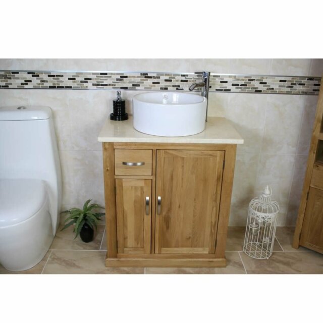 Delvecchio 750mm Single Bathroom Vanity with Vessel Ceramic Basin