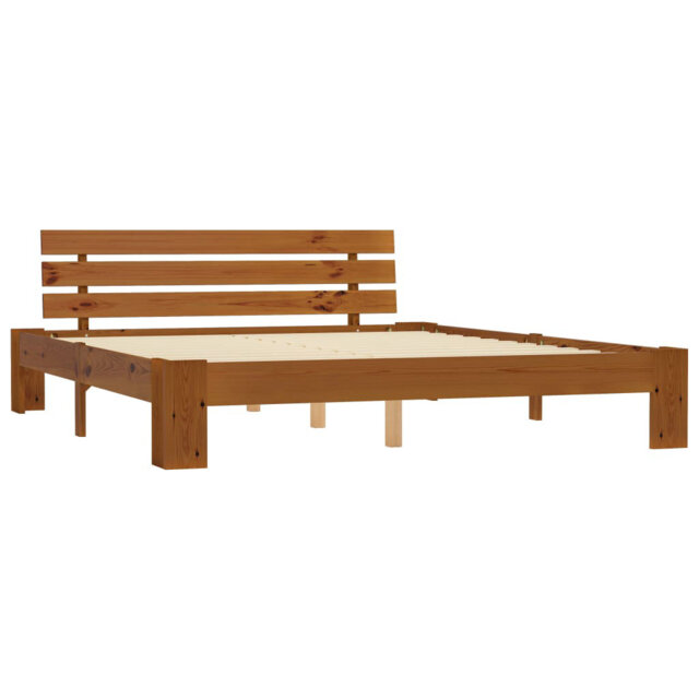 vidaXL Bed Frame Solid Pine Wood