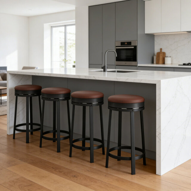 Counter Stool with Metal Frame