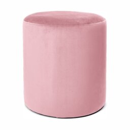 Hensel 28Cm Wide Velvet Round Pouffe Ottoman