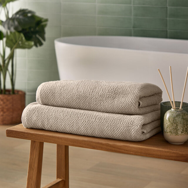 Silentnight Popcorn Waffle Pure Cotton Towels