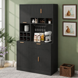 175cm Tall Cabinet with Power Station & Wine Glass Storage