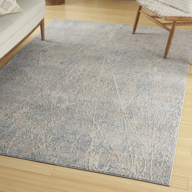 Zellmer Machine Woven Beige Blue Indoor Rug