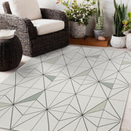 Vandling Machine Woven Black/Green/White Rug