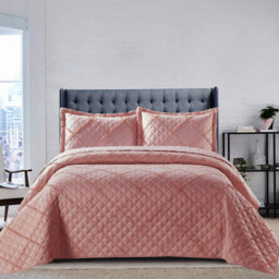 Dez Polyester Geometric Shapes Bedspread with Pillow Shams Included