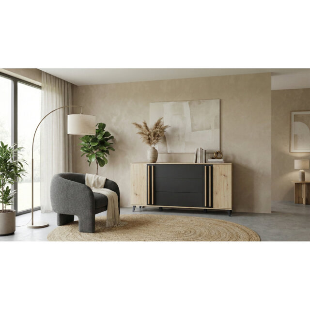 Huron Chest Of Drawers, 150 Cm, Artisan Oak