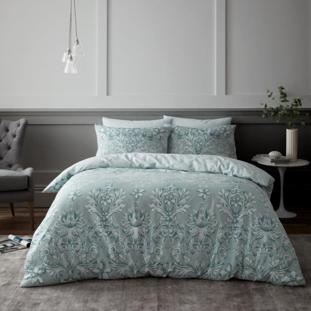 Floral Polycotton Duvet Cover Set with Matching Pillowcases Yarn Soft Bedding