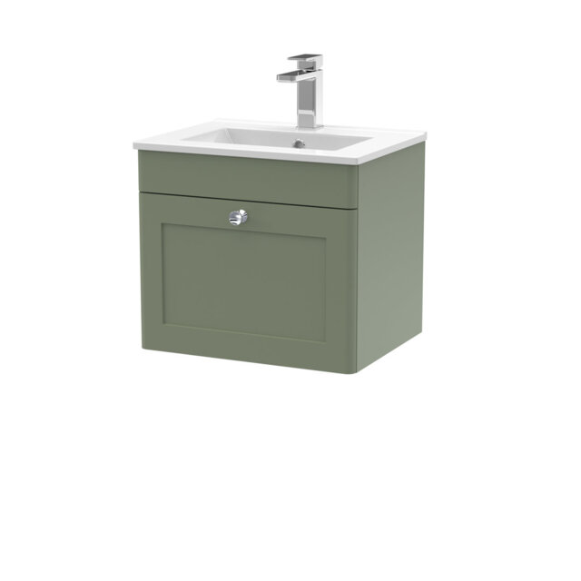 Classique 500mm Double Bathroom Vanity with Drop In Vitreous China Basin