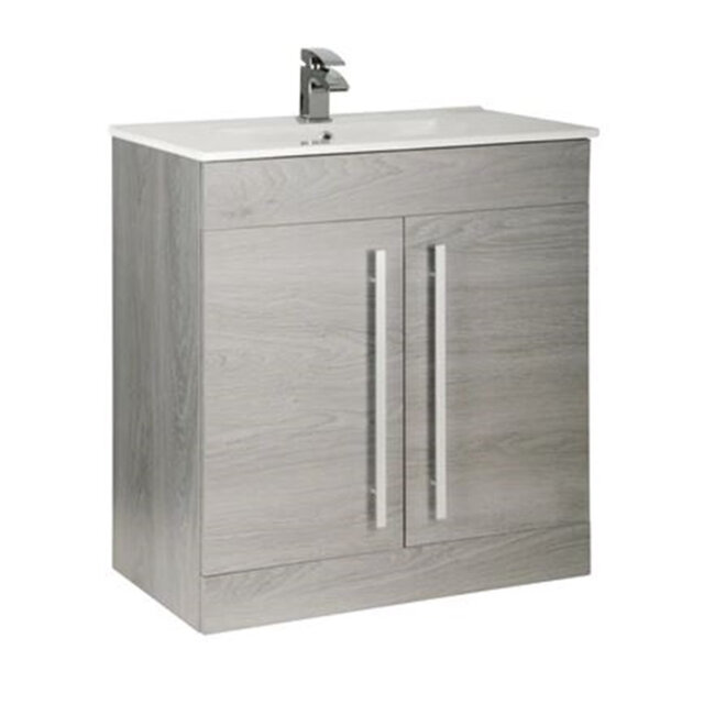 Clifton 800mm Wall Mounted Single Bathroom Vanity with Vitreous China Basin