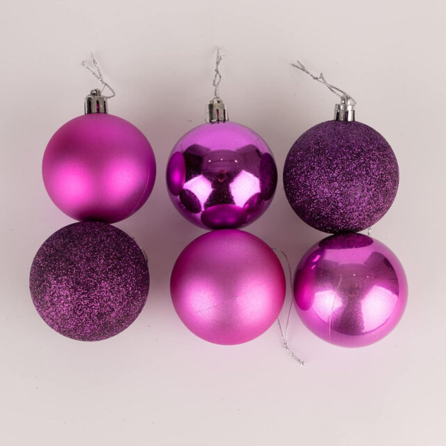 Baubles EMERALD GREEN 10CM 6PCS SET PVC