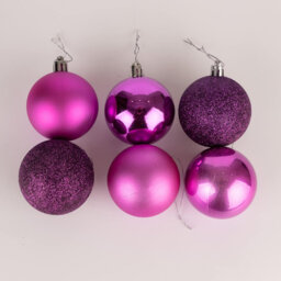 Baubles EMERALD GREEN 10CM 6PCS SET PVC