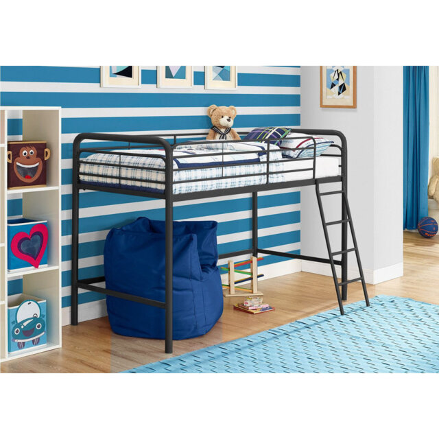 Mcadory Single Metal Mid Sleeper Loft Bed Bed