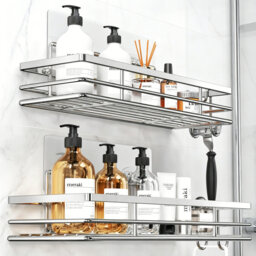 Stainless Steel Wall Bathroom Shelves