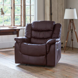 Delreal 92cm Wide Faux Leather Lift Assist Standard Recliner with Massager