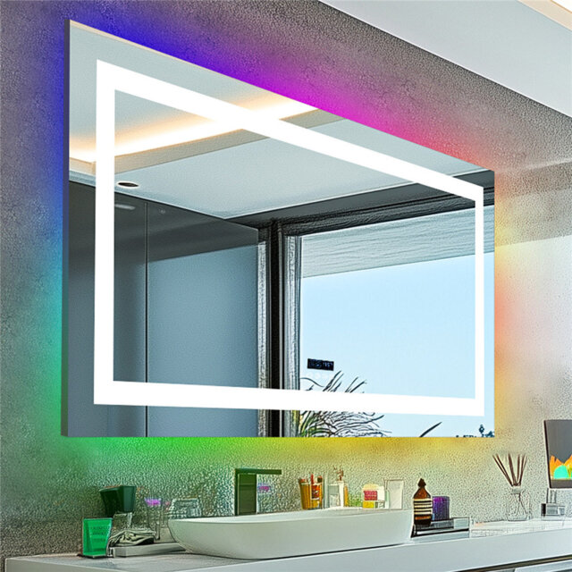 Rectangle Wall Bathroom Courteau Rgb Light With Bluetooth