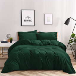 Anicia Super Soft 250 TC Microfibre Reversible Plain Duvet Cover Set