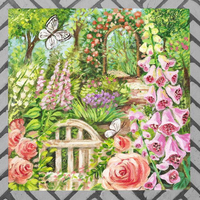 JUDITH YATES Farmhouse Plants & Flowers Wall Decor on Ceramic