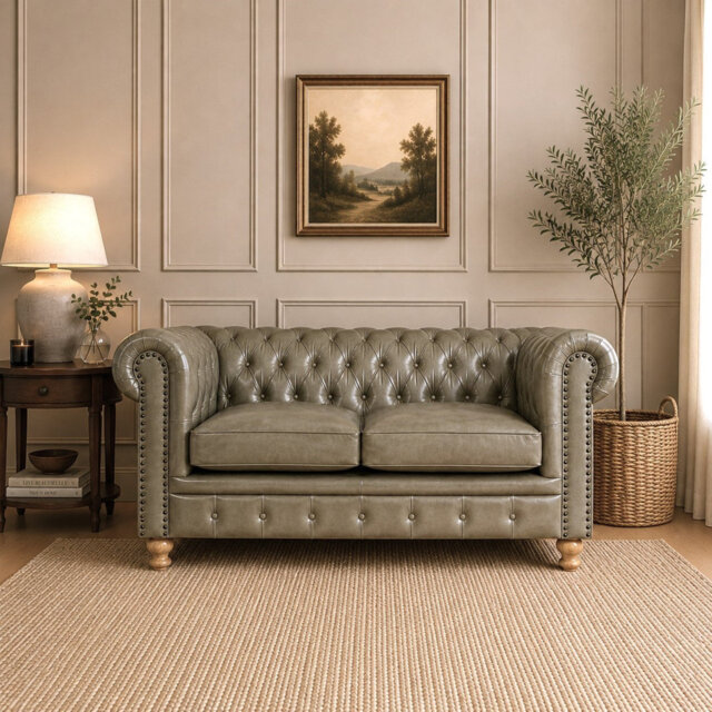 2 Seater Leather Sofa