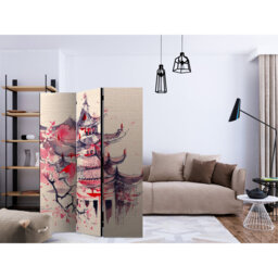 135cm W x 172cm H 3 - Panel Wood Folding Room Divider