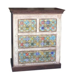 Cedrick Solid Wood 100cm W 4 - Drawer Chest of Drawers