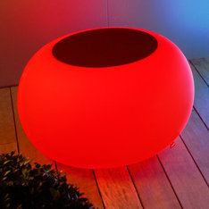Ahkeem Round Glass Outdoor Coffee Table - 68 cm W 68 cm D