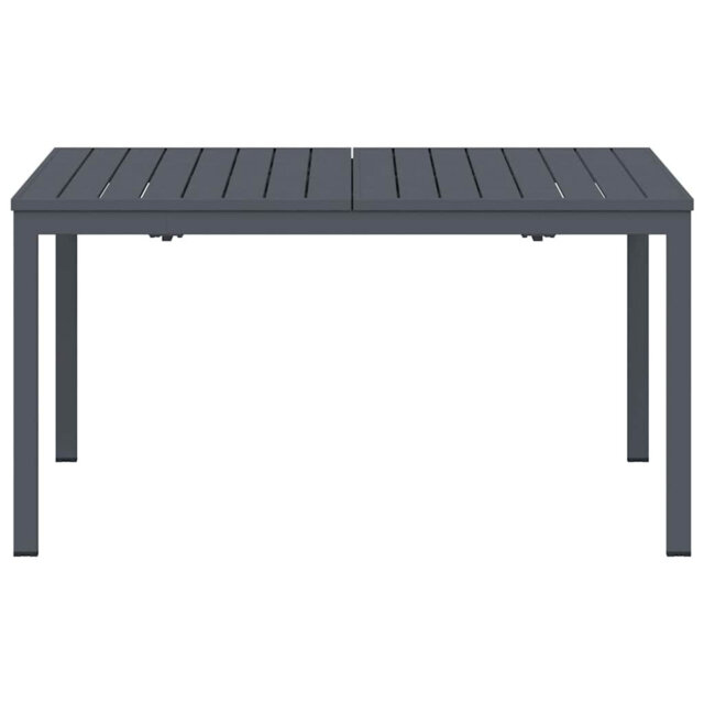 vidaXL Outdoor Dinner Table Folding Anthracite Steel Extension Furniture