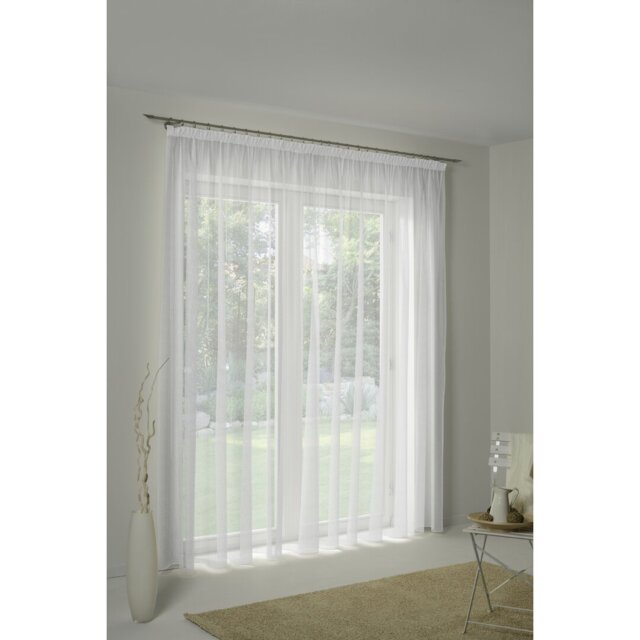 Gerty Polyester Standard Pinch Pleat Sheer Single Curtain Panel