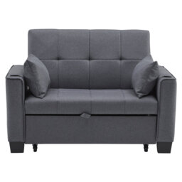 2 Seater Sofa Bed with Cup Holders