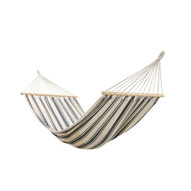 Garden Hammock ,1 Person Striped Hammock with Rope Attachments & Storage Bag